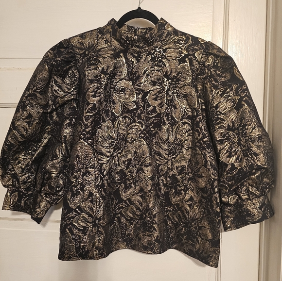 Worthington 3/4 Puff Sleeve Top - Picture 1 of 8